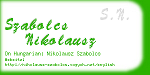 szabolcs nikolausz business card